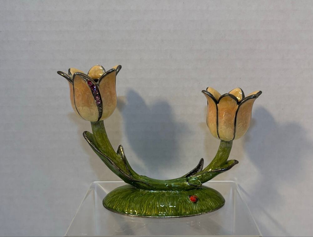 Quest Collection Double Tulip Candle Holder.